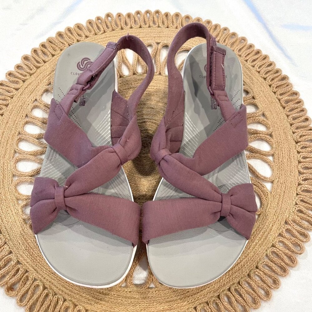 Clarks Cloudstepper Adjustable Lavender Open Toe … - image 2